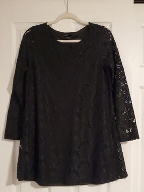 Joe & Elle Black Lace Long-Sleeve Dress